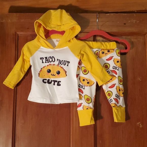 Cuteness Everywhere Other - NEW "TACO 'BOUT CUTE" HOODED 2 PIECE SET